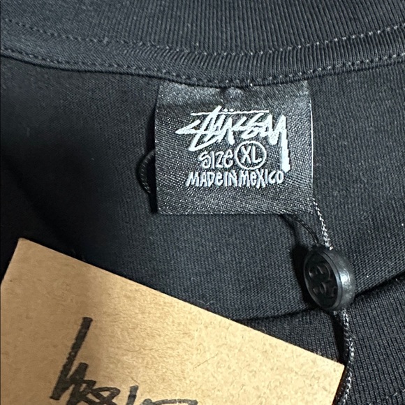 Stüssy Tokyo Script Tee Black White Logo Streetwear T-Shirt XL NWT - Picture 3 of 5